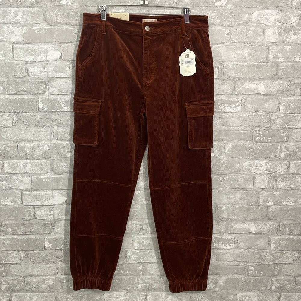 Altar’d State High Rise Joggers in Dark Rust